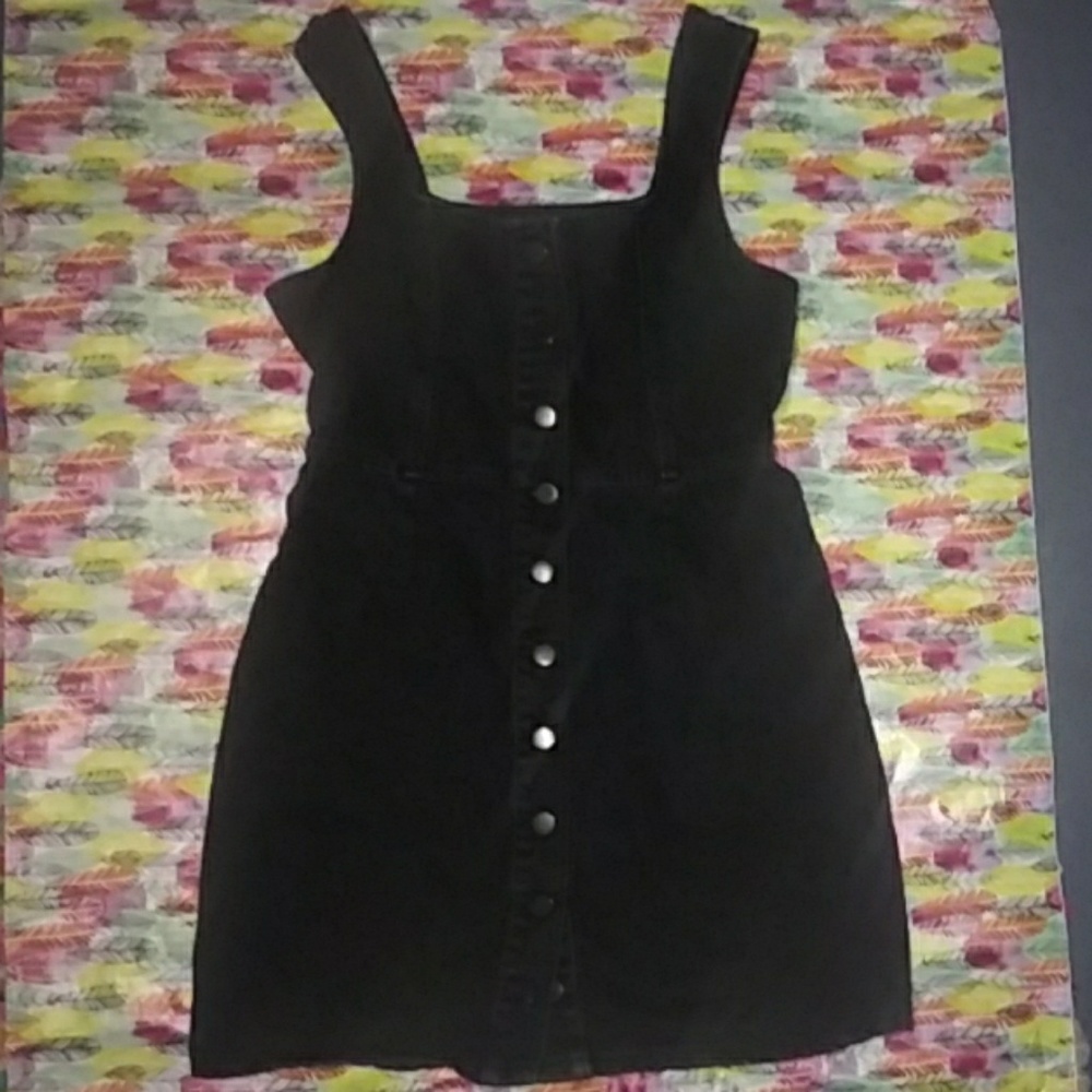 Size 8 black denim urban outfitters dress